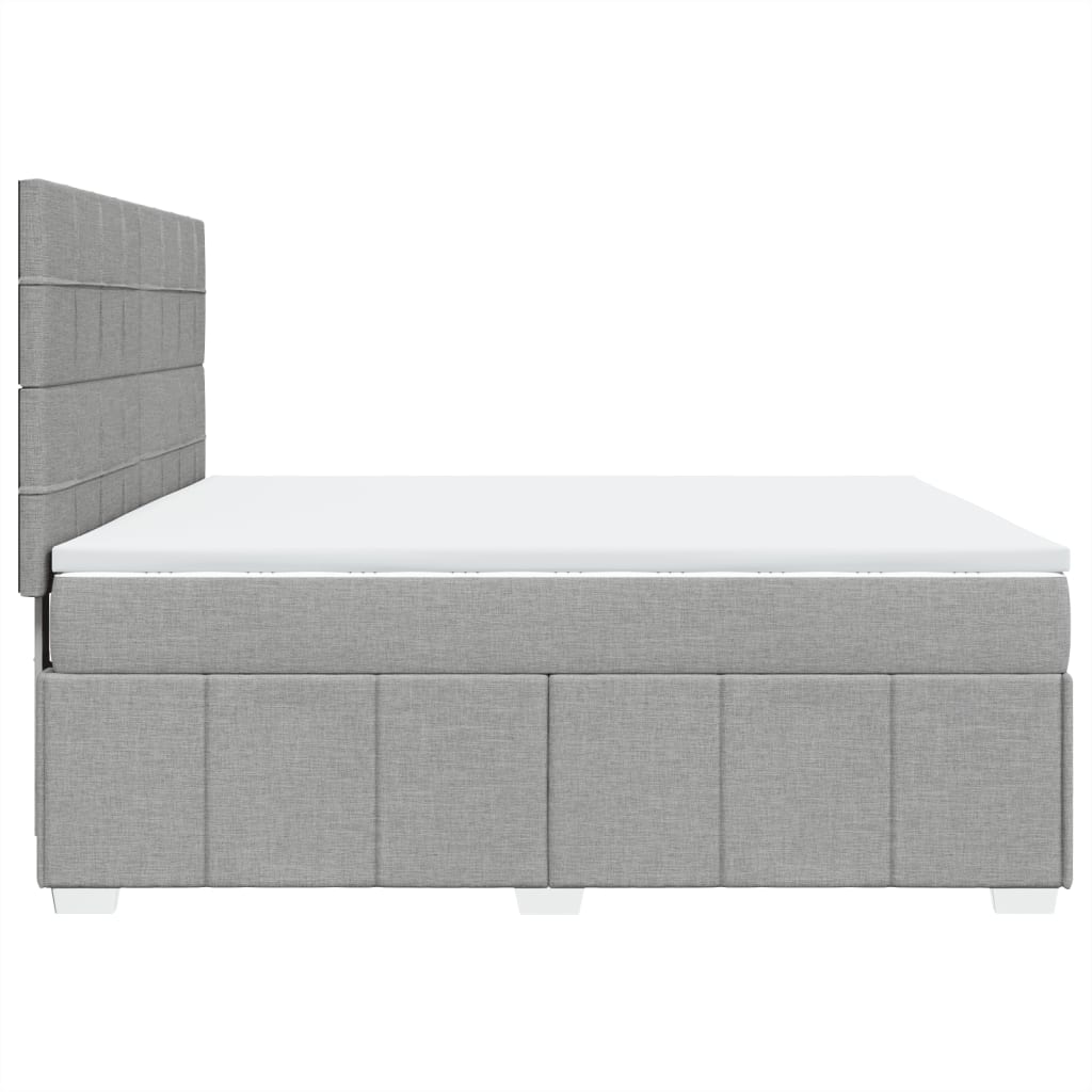 Sommier à lattes de lit avec matelas Gris clair 180x200cm Tissu - XIOS