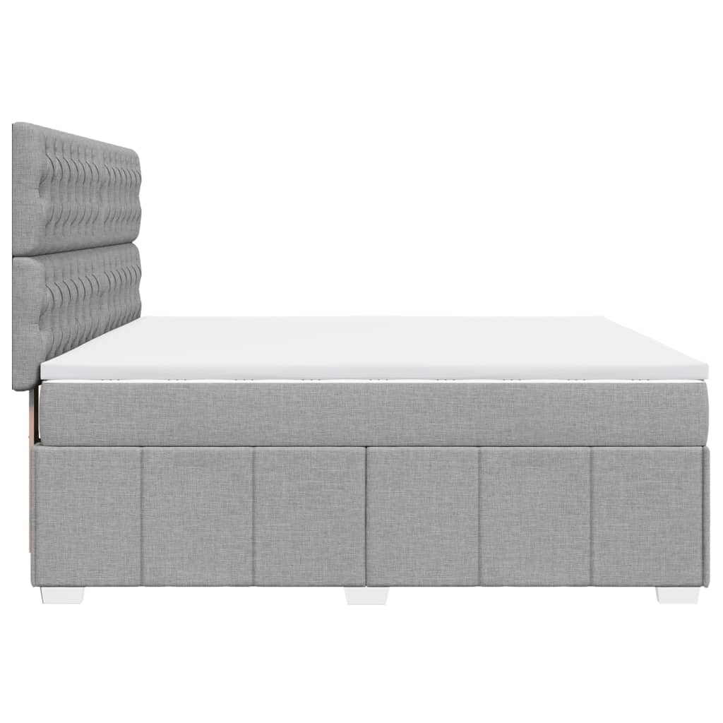 Sommier à lattes de lit avec matelas Gris clair 180x200cm Tissu - XIOS
