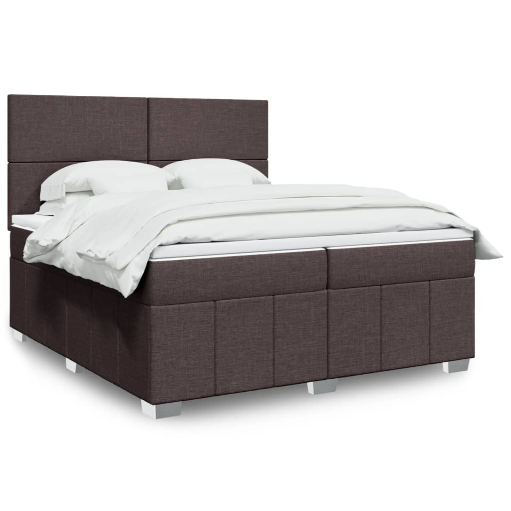 Sommier à lattes de lit avec matelas Marron foncé 200x200 cm - XIOS
