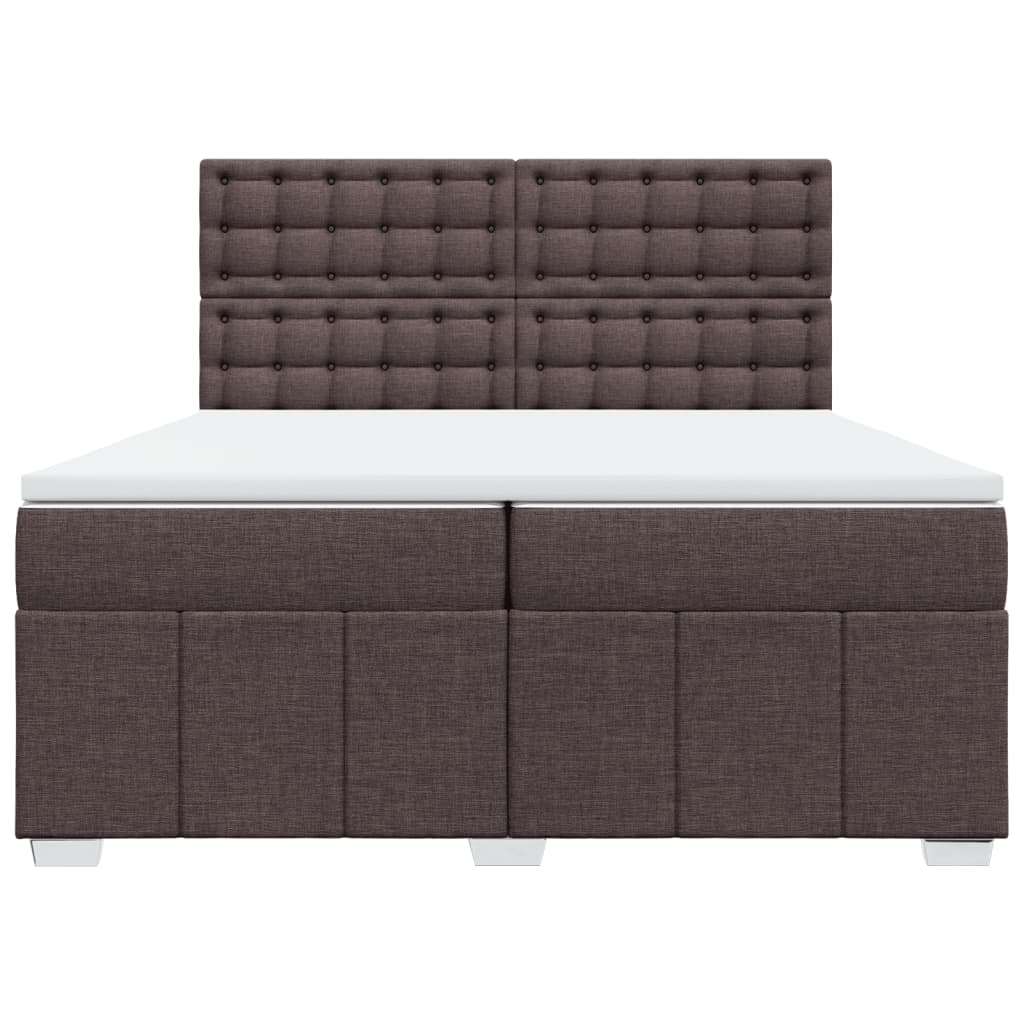 Sommier à lattes de lit avec matelas Marron foncé 200x200 cm - XIOS