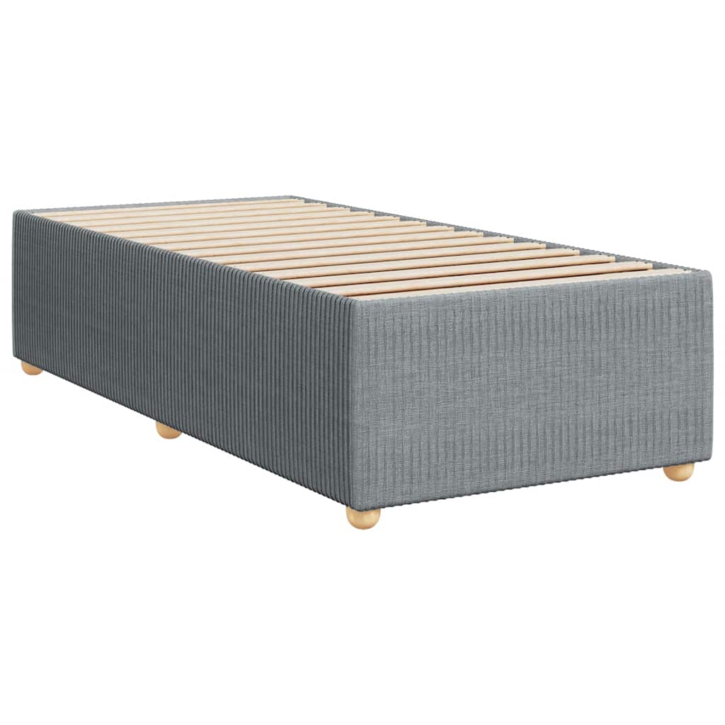 Sommier à lattes de lit avec matelas gris clair 80x200 cm tissu - XIOS