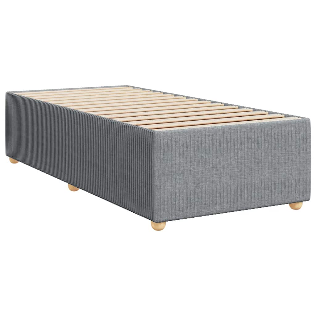 Sommier à lattes de lit avec matelas gris clair 80x200 cm tissu - XIOS