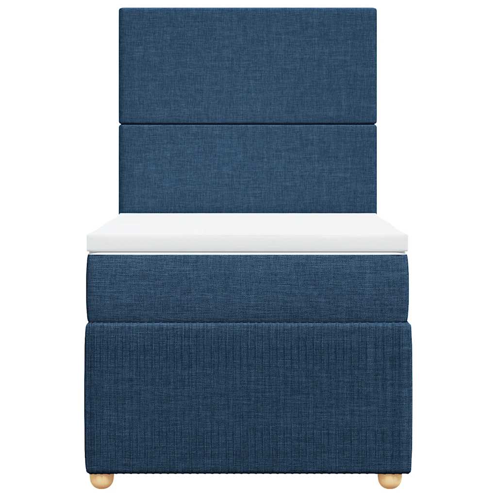 Sommier à lattes de lit avec matelas Bleu 90x190 cm Tissu - XIOS