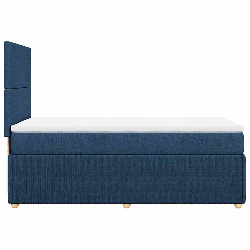 Sommier à lattes de lit avec matelas Bleu 90x190 cm Tissu - XIOS