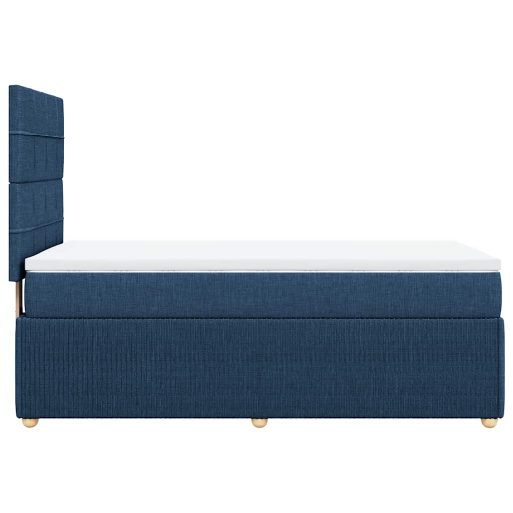 Sommier à lattes de lit avec matelas Bleu 90x190 cm Tissu - XIOS