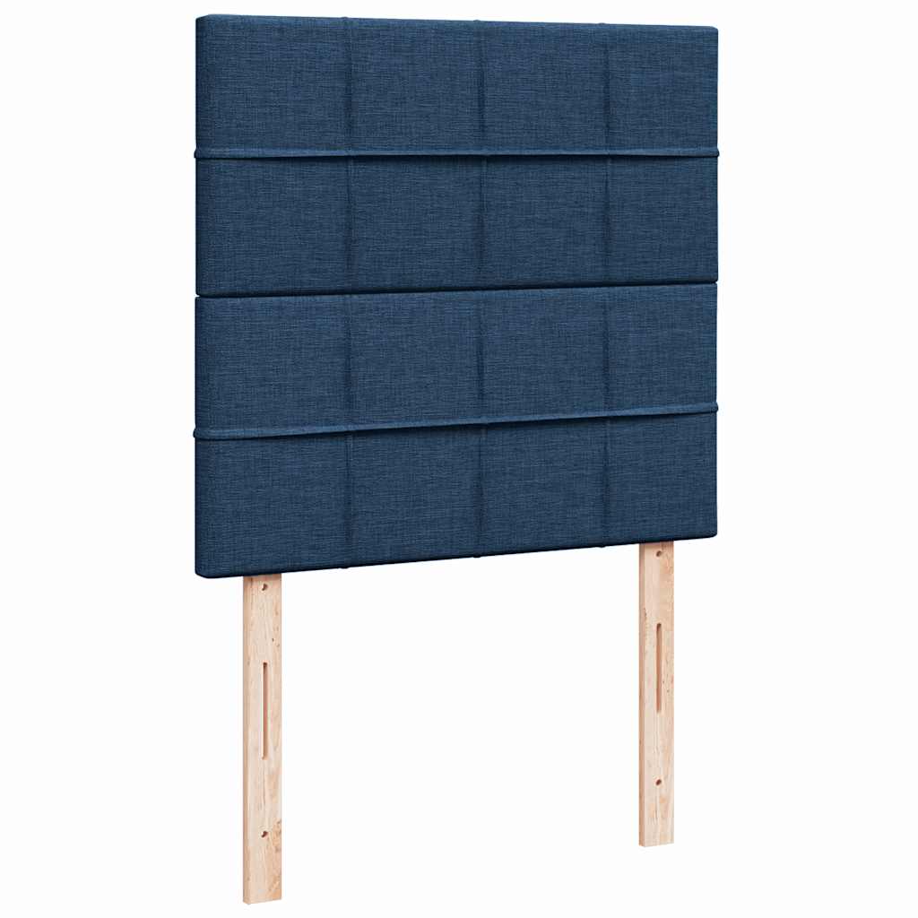Sommier à lattes de lit avec matelas Bleu 90x190 cm Tissu - XIOS