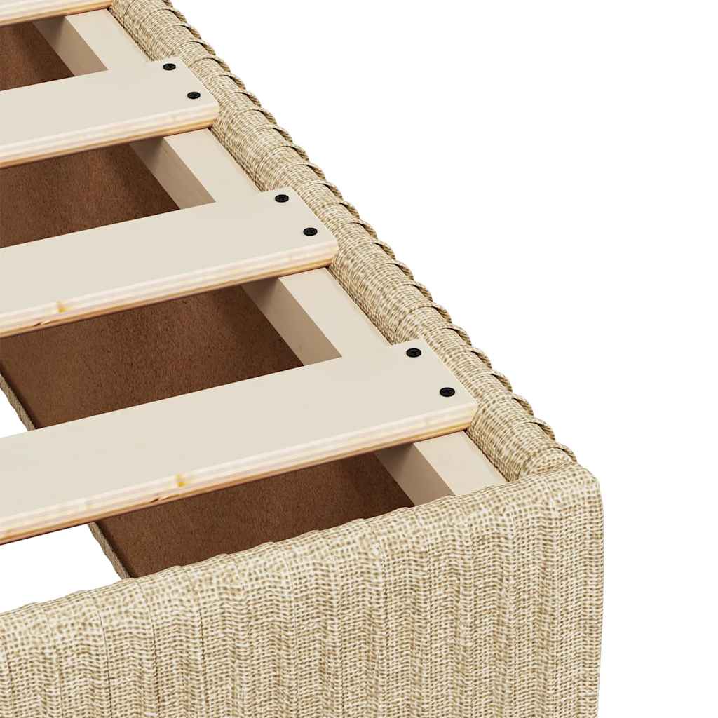 Sommier à lattes de lit et matelas Crème 90x190 cm Tissu - XIOS