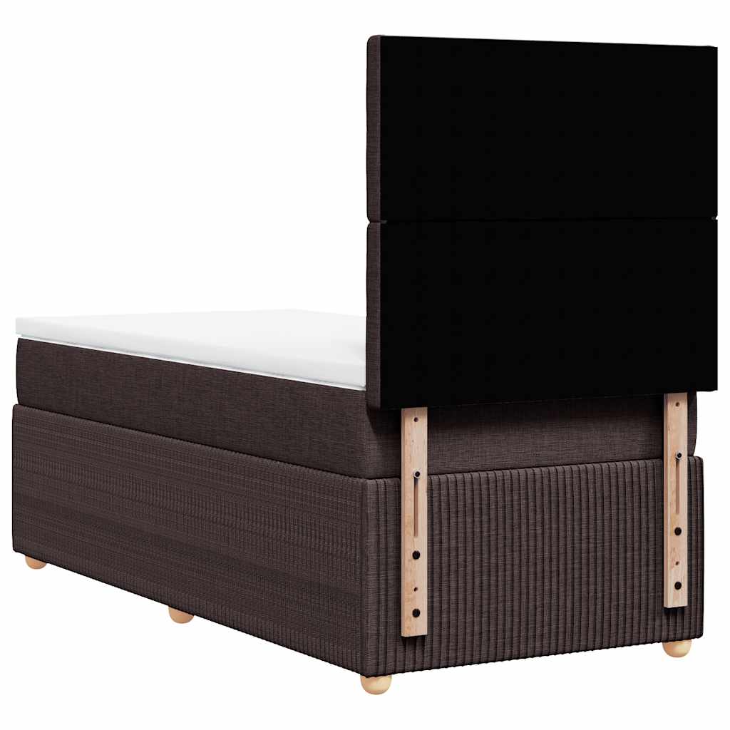 Sommier à lattes de lit avec matelas Marron foncé 90x190 cm - XIOS