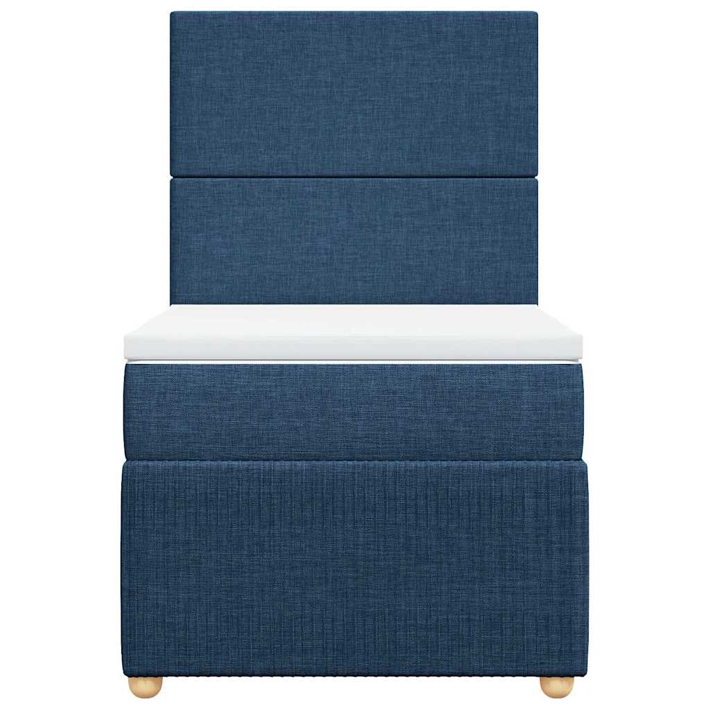 Sommier à lattes de lit avec matelas Bleu 90x200 cm Tissu - XIOS