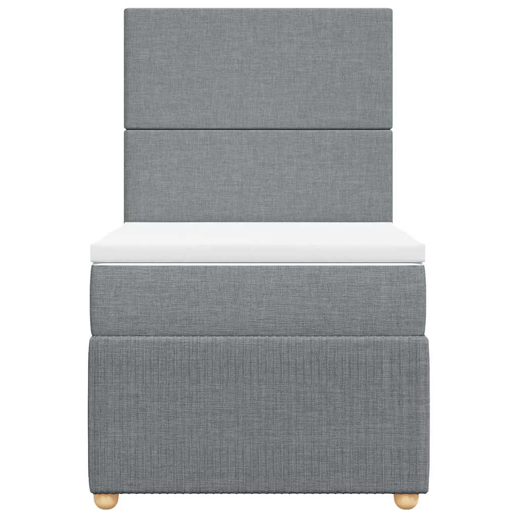 Sommier à lattes de lit avec matelas Gris clair 100x200cm Tissu - XIOS
