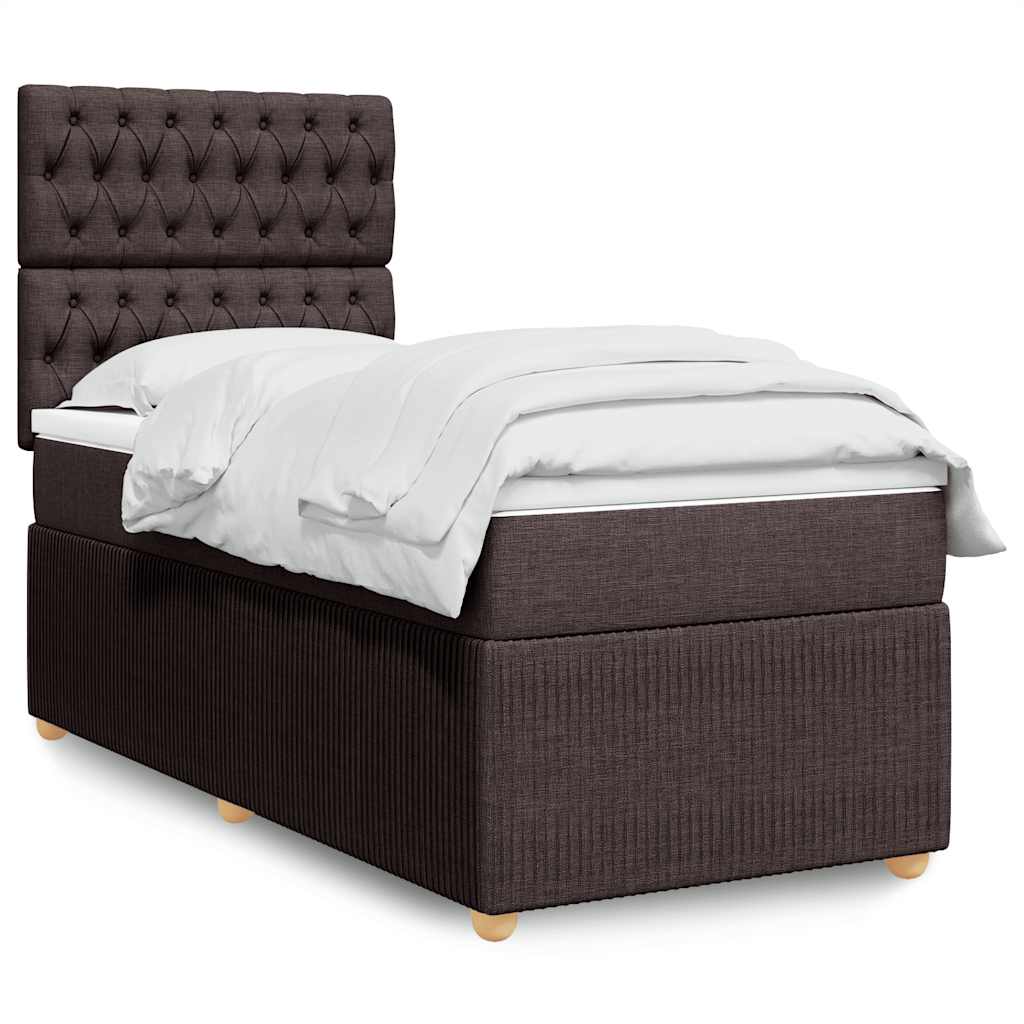 Sommier à lattes de lit avec matelas Marron foncé 100x200 cm - XIOS