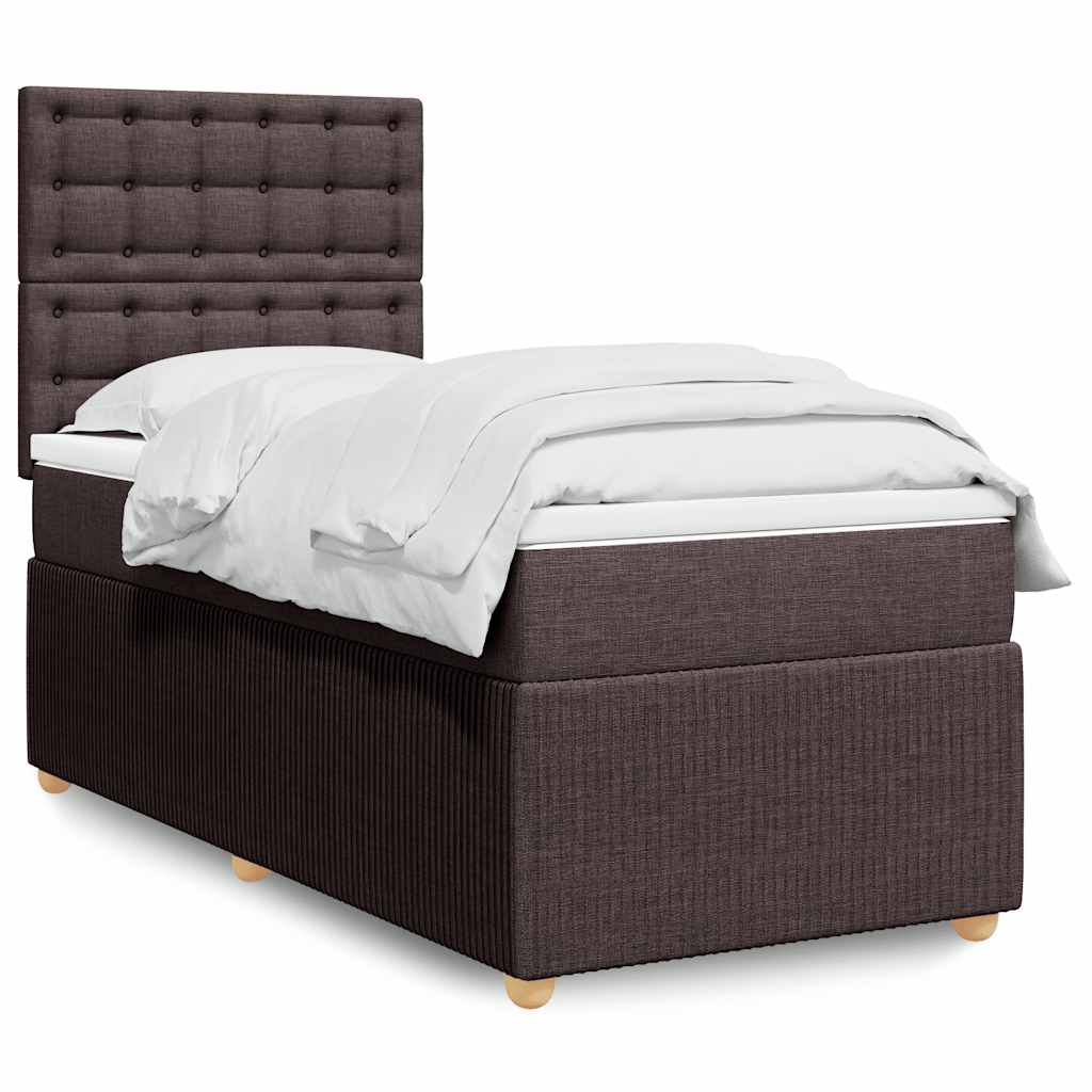 Sommier à lattes de lit avec matelas Marron foncé 100x200 cm - XIOS