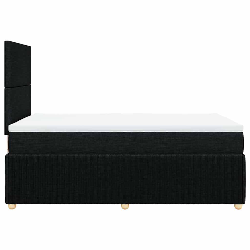 Sommier à lattes de lit avec matelas noir 120x190 cm tissu - XIOS