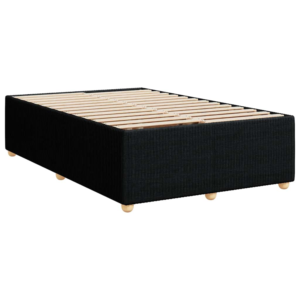 Sommier à lattes de lit avec matelas noir 120x190 cm tissu - XIOS