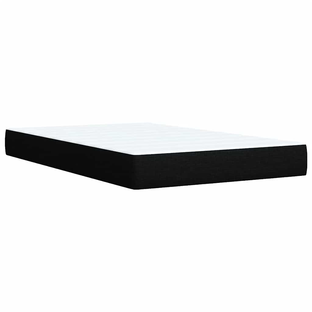 Sommier à lattes de lit avec matelas noir 120x190 cm tissu - XIOS