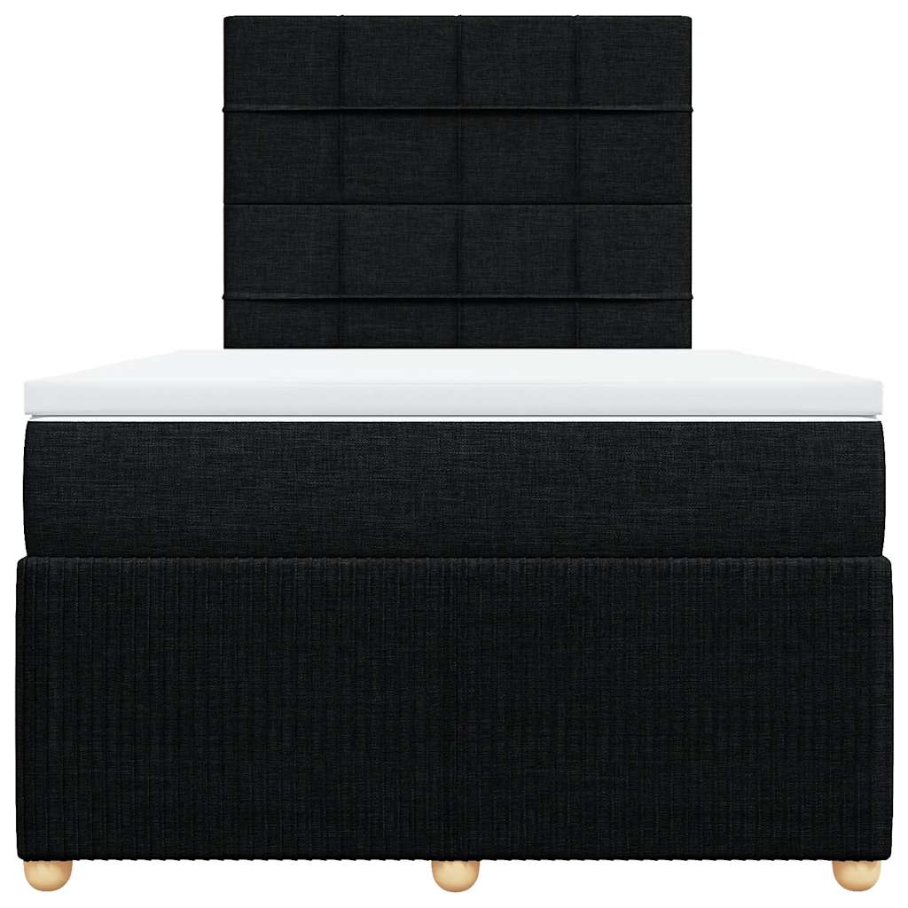 Sommier à lattes de lit avec matelas Noir 120x200 cm Tissu - XIOS
