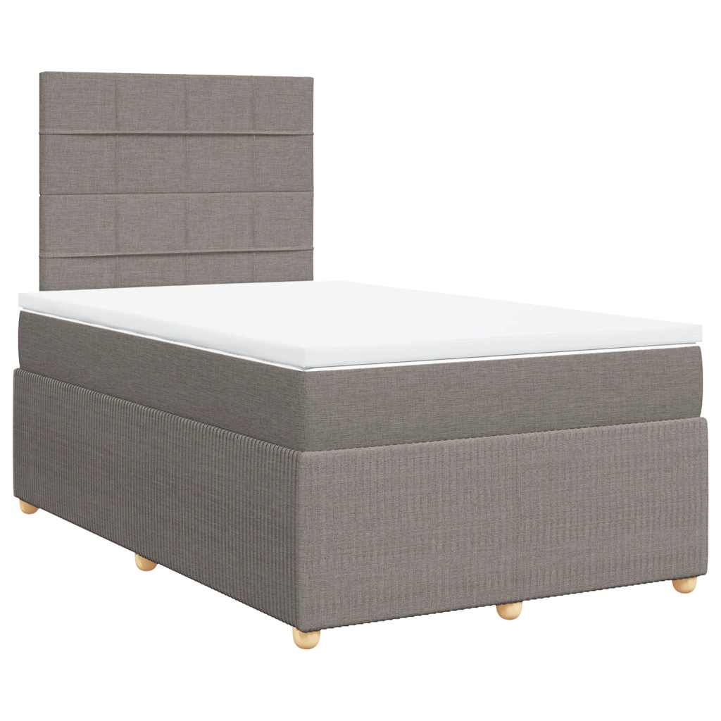 Sommier à lattes de lit avec matelas Taupe 120x200 cm Tissu - XIOS