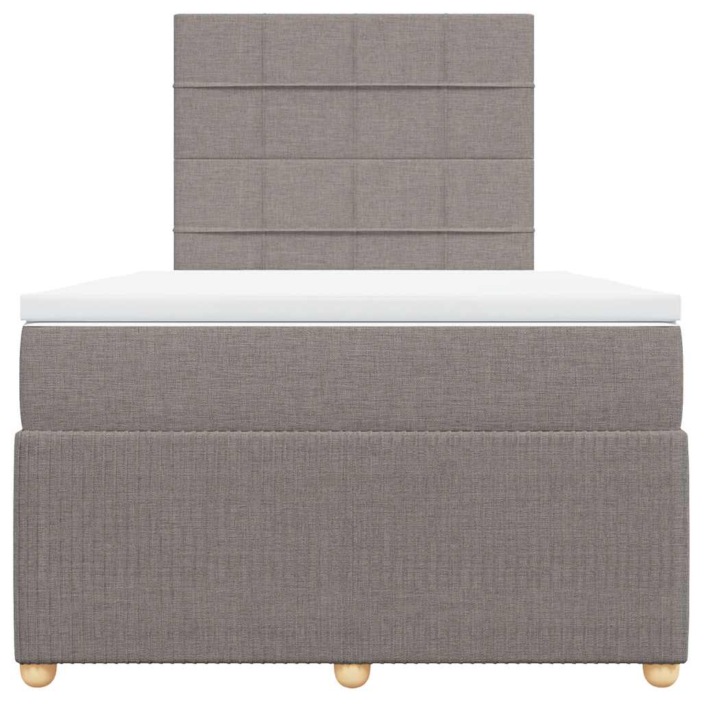 Sommier à lattes de lit avec matelas Taupe 120x200 cm Tissu - XIOS