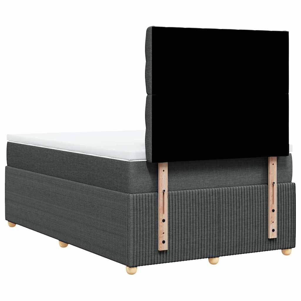 Sommier à lattes de lit avec matelas Gris foncé 120x200cm Tissu - XIOS