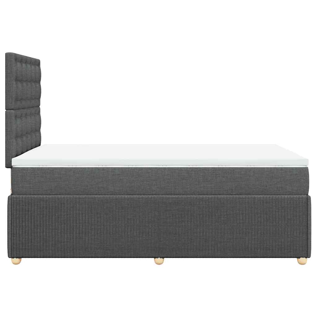 Sommier à lattes de lit avec matelas Gris foncé 120x200cm Tissu - XIOS