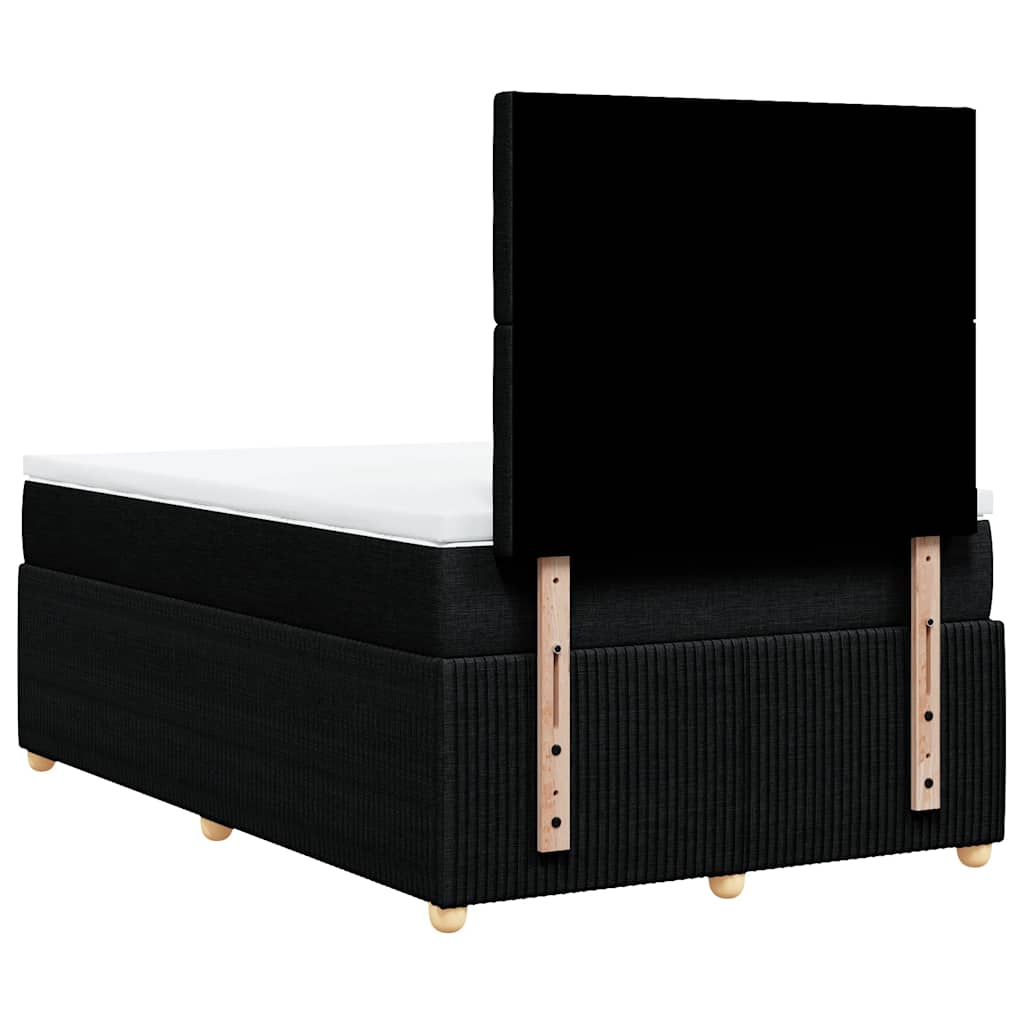 Sommier à lattes de lit avec matelas Noir 120x200 cm Tissu - XIOS