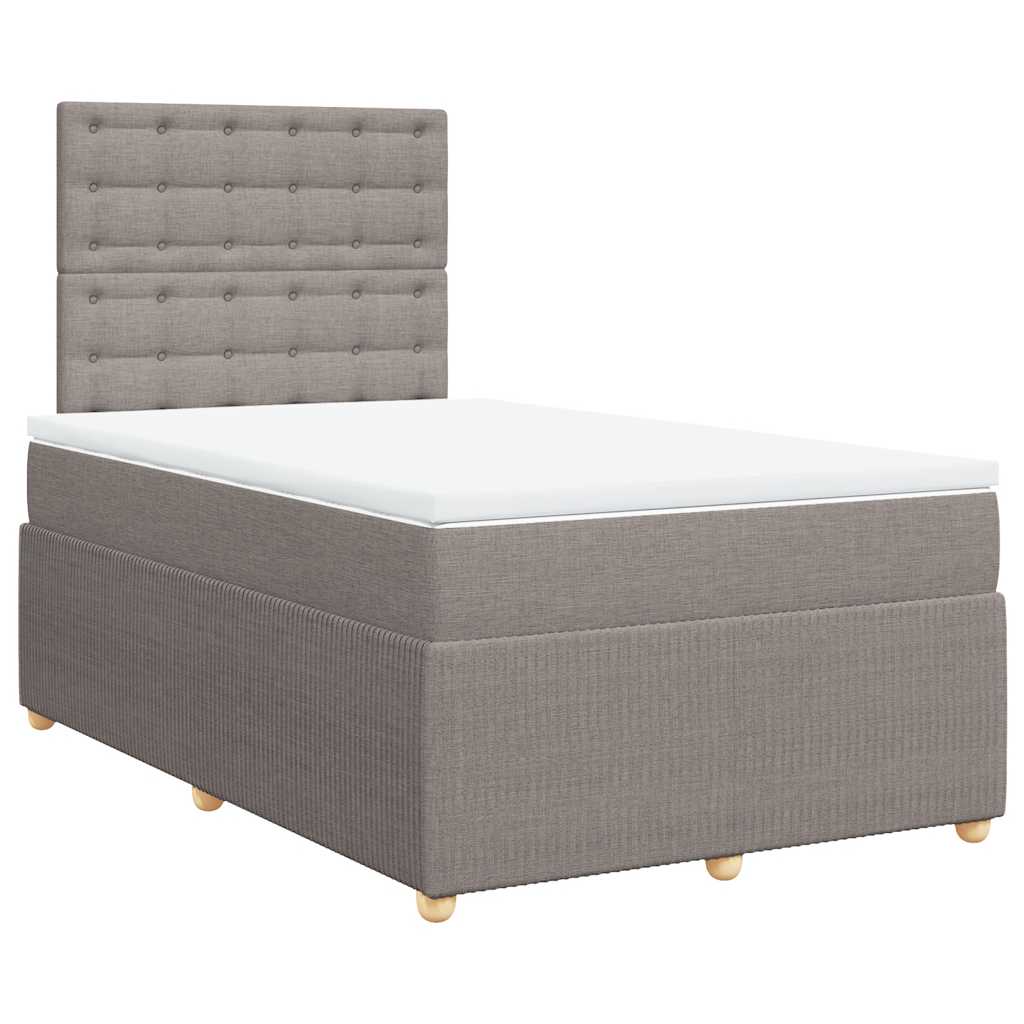 Sommier à lattes de lit avec matelas Taupe 120x200 cm Tissu - XIOS