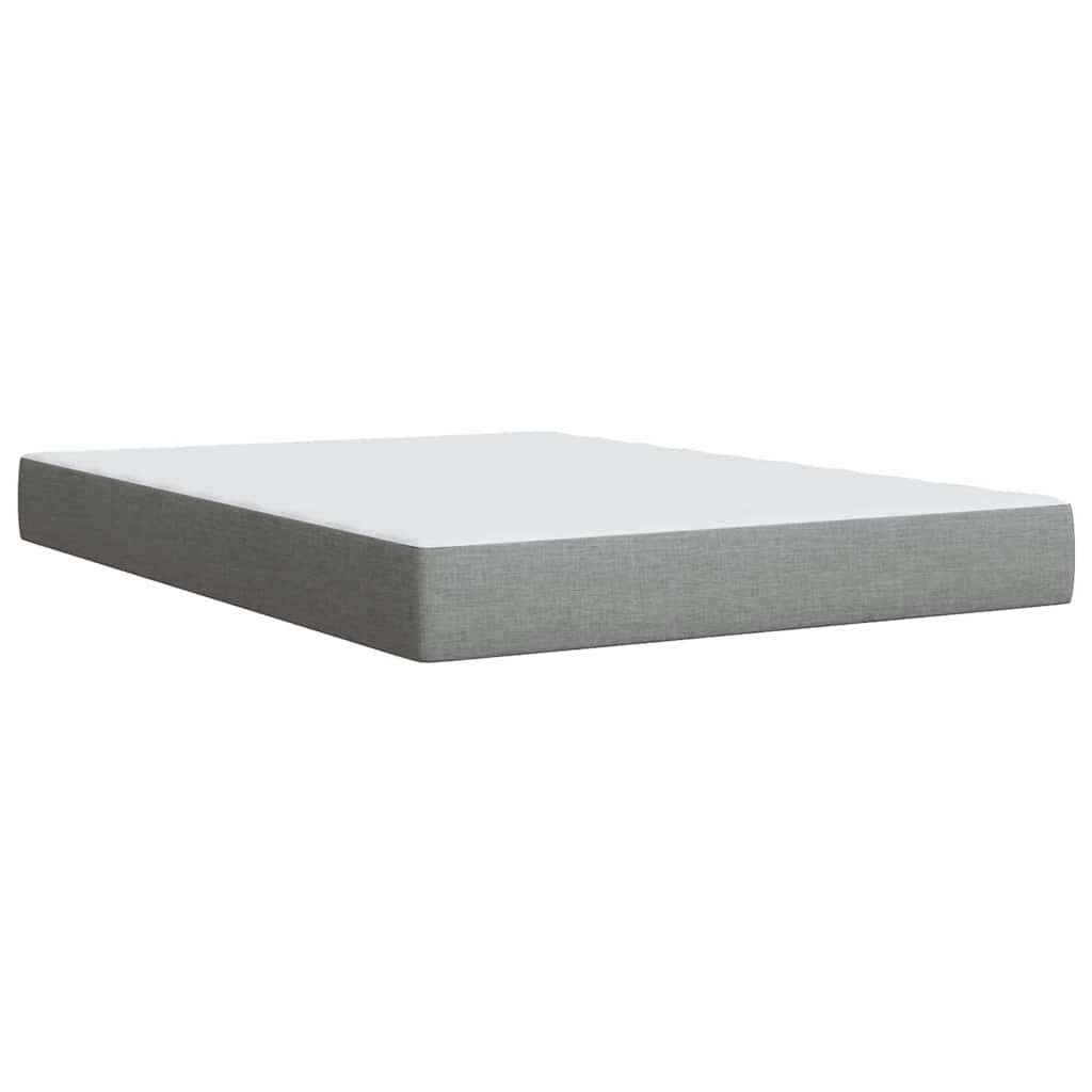 Sommier à lattes de lit avec matelas Gris clair 140x190cm Tissu - XIOS