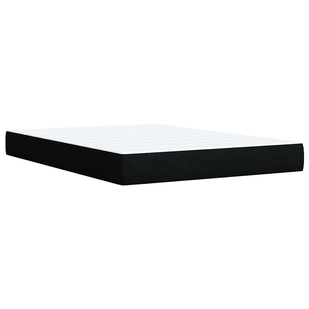 Sommier à lattes de lit avec matelas Noir 140x190 cm Tissu - XIOS