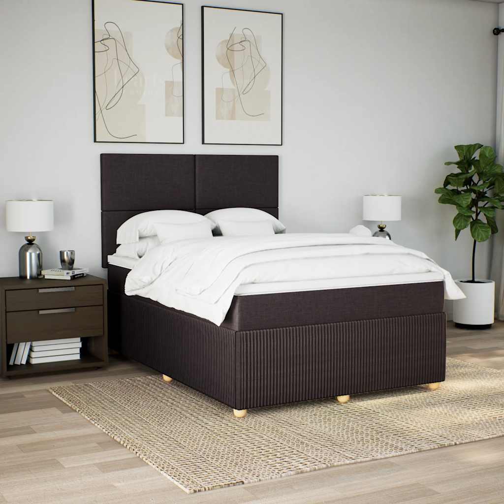 Sommier à lattes de lit avec matelas Marron foncé 140x190 cm - XIOS
