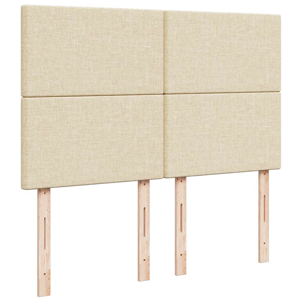 Sommier à lattes de lit avec matelas Crème 140x190 cm Tissu - XIOS