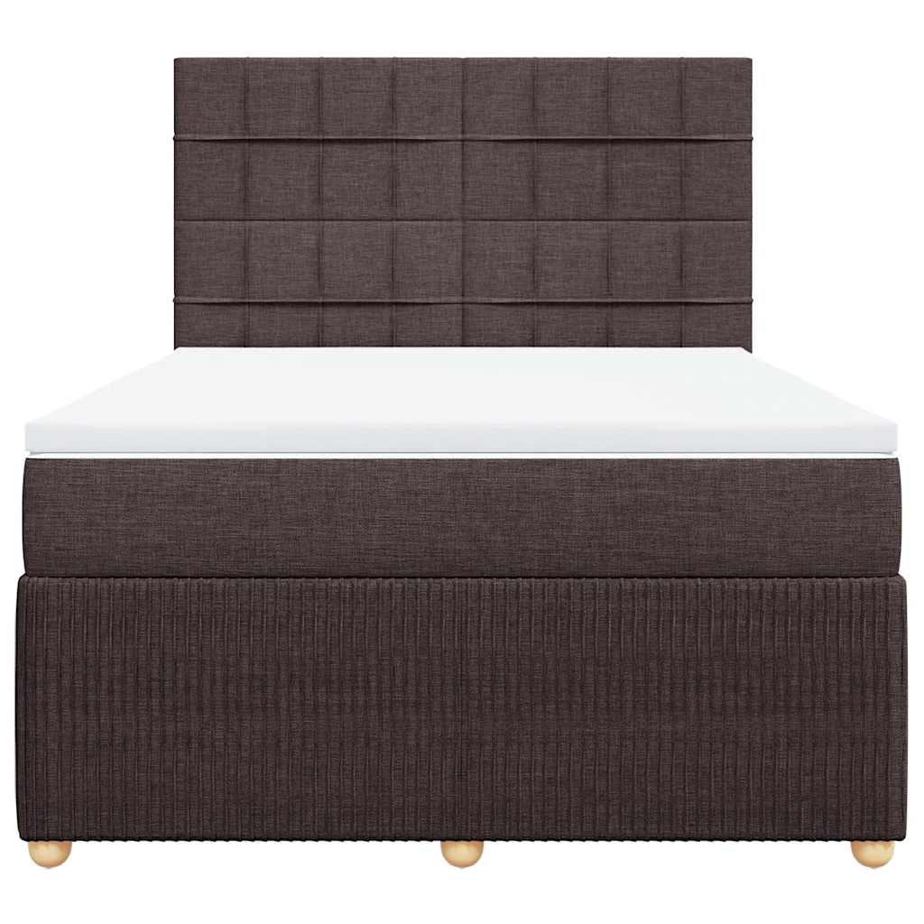Sommier à lattes de lit avec matelas Marron foncé 140x190 cm - XIOS