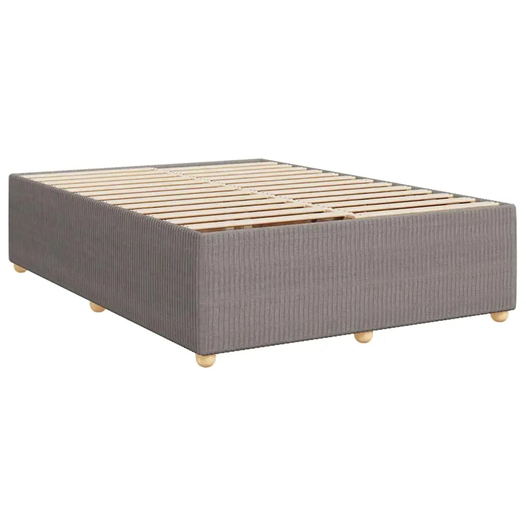 Sommier à lattes de lit avec matelas Taupe 140x190 cm Tissu - XIOS