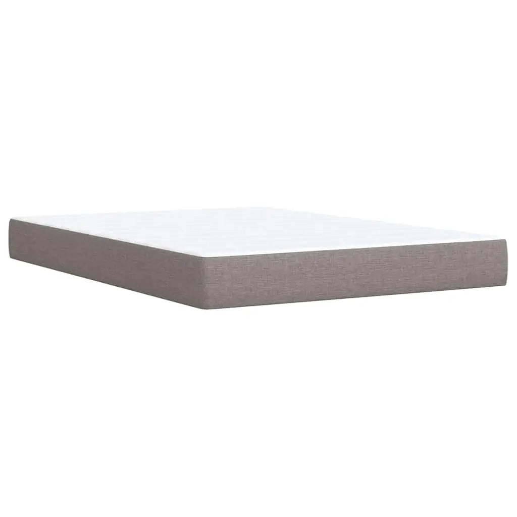 Sommier à lattes de lit avec matelas Taupe 140x190 cm Tissu - XIOS