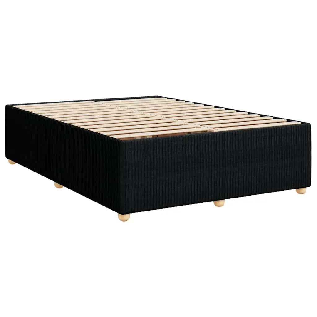 Sommier à lattes de lit avec matelas Noir 140x190 cm Tissu - XIOS