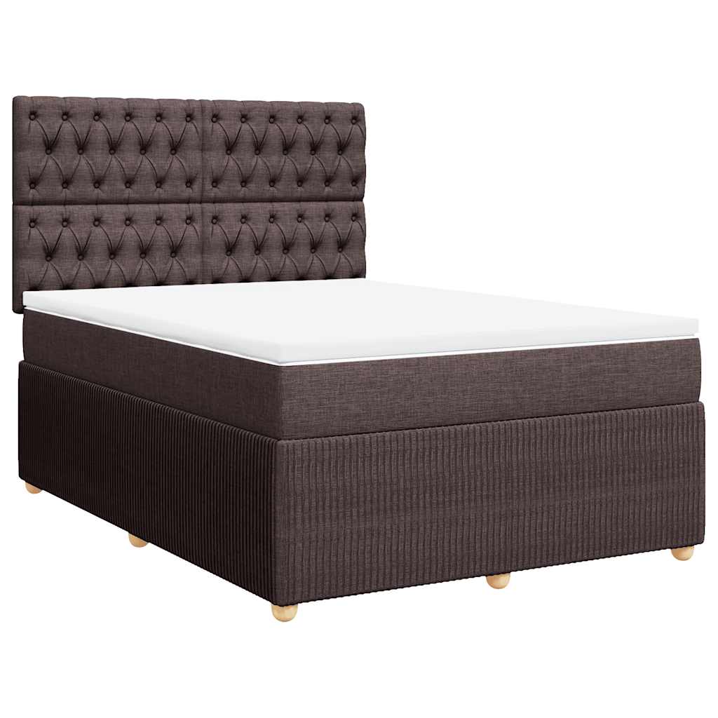 Sommier à lattes de lit avec matelas Marron foncé 140x190 cm - XIOS