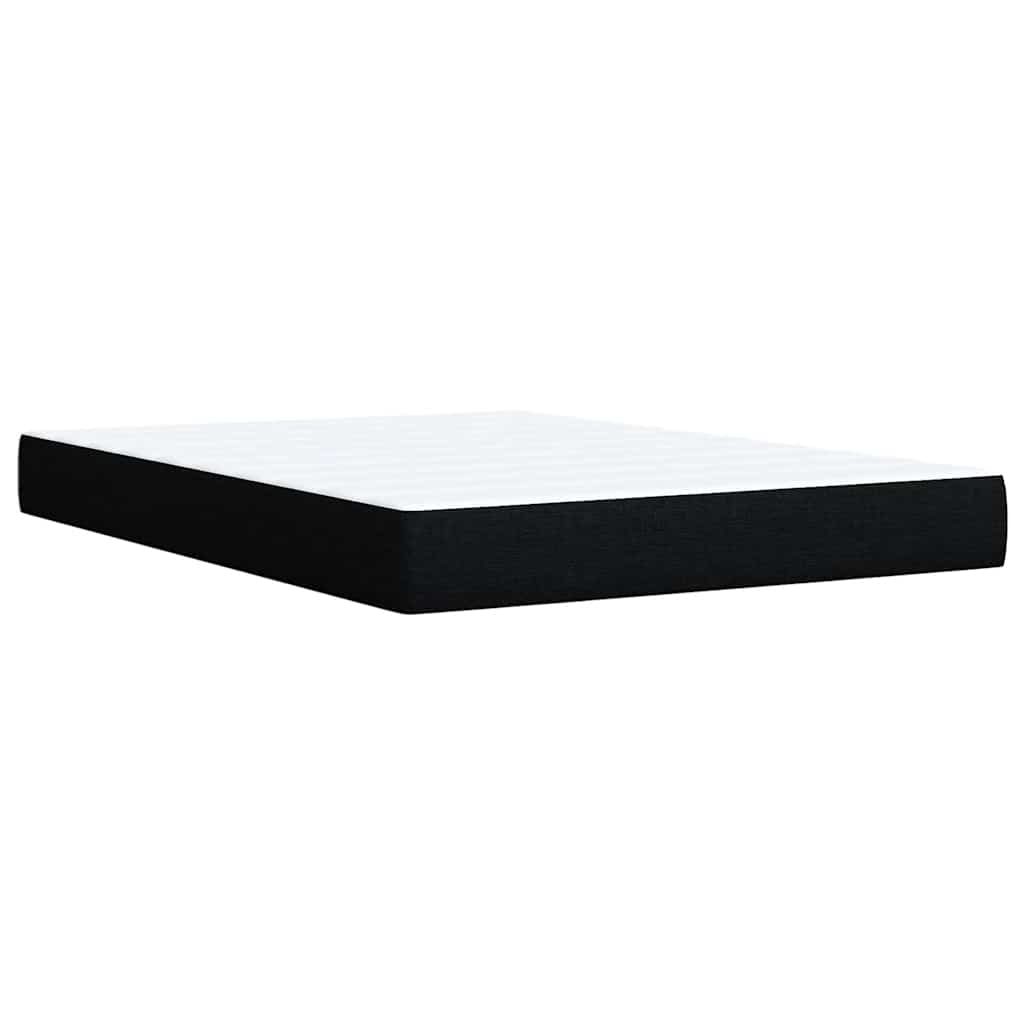 Sommier à lattes de lit avec matelas Noir 140x190 cm Tissu - XIOS