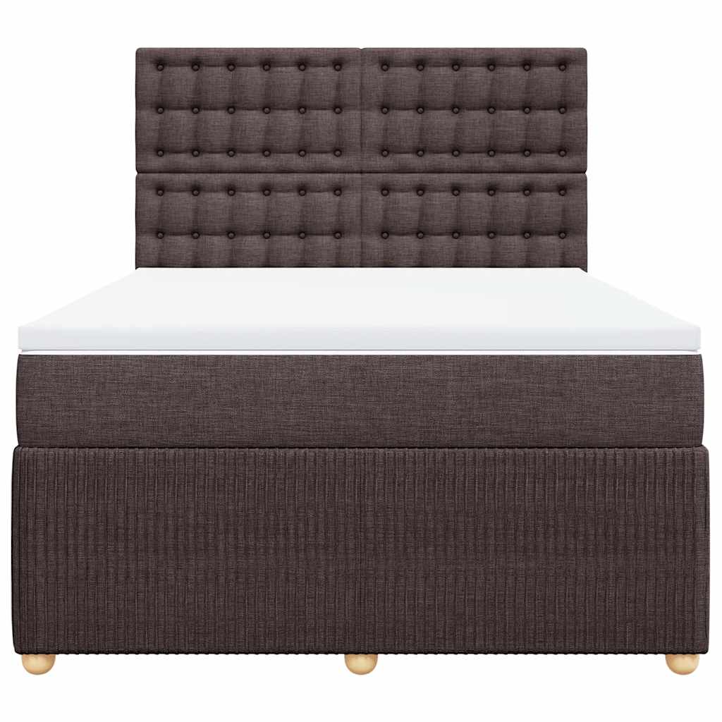 Sommier à lattes de lit avec matelas Marron foncé 140x190 cm - XIOS