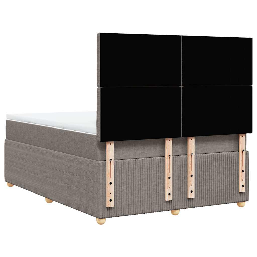Sommier à lattes de lit avec matelas Taupe 140x200 cm Tissu - XIOS