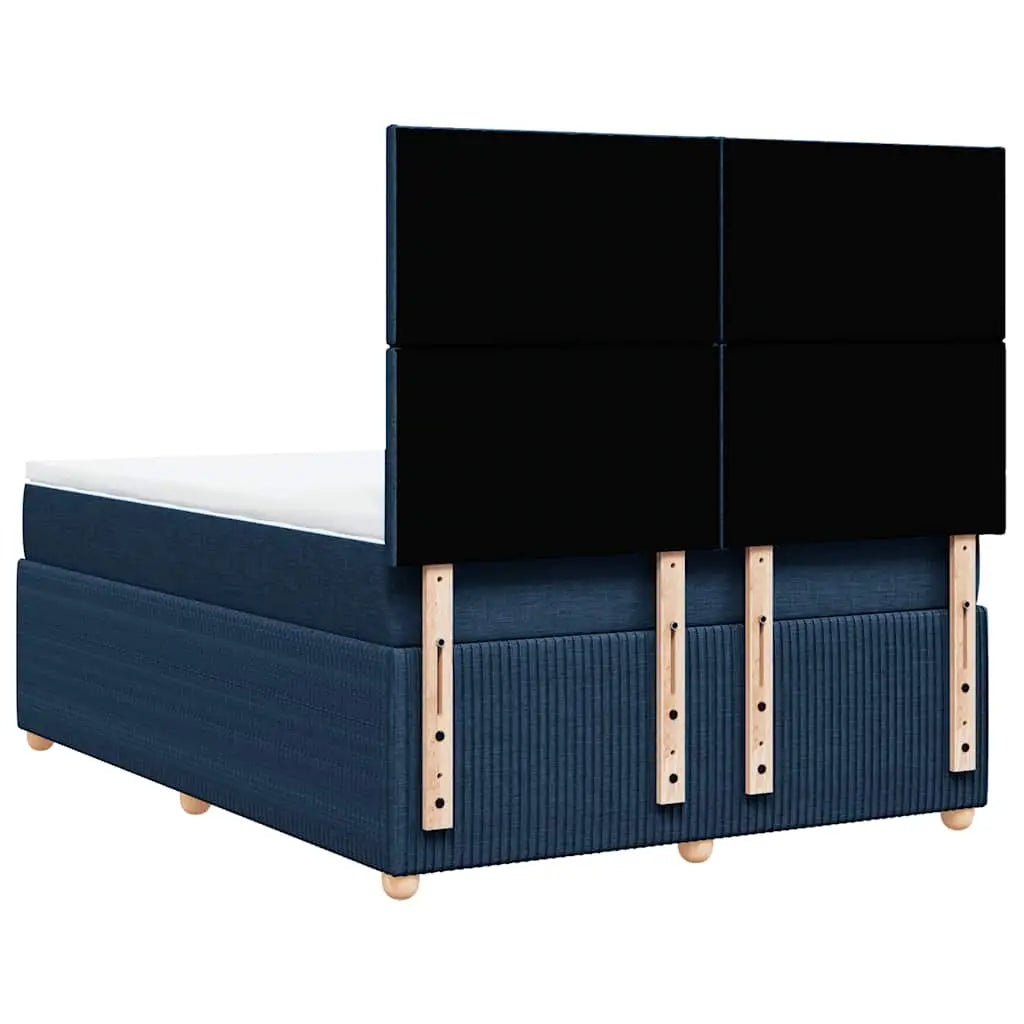 Sommier à lattes de lit avec matelas Bleu 160x200 cm Tissu - XIOS