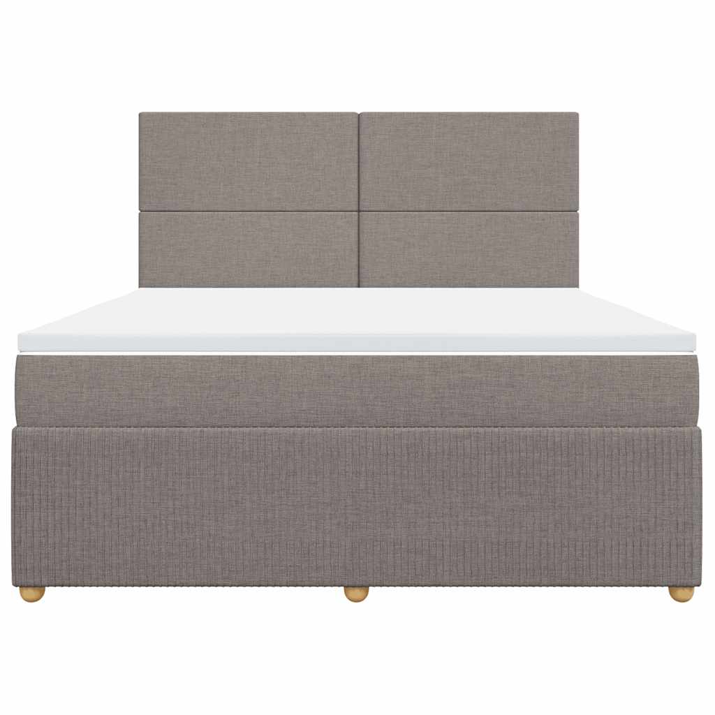 Sommier à lattes de lit avec matelas Taupe 180x200 cm Tissu - XIOS