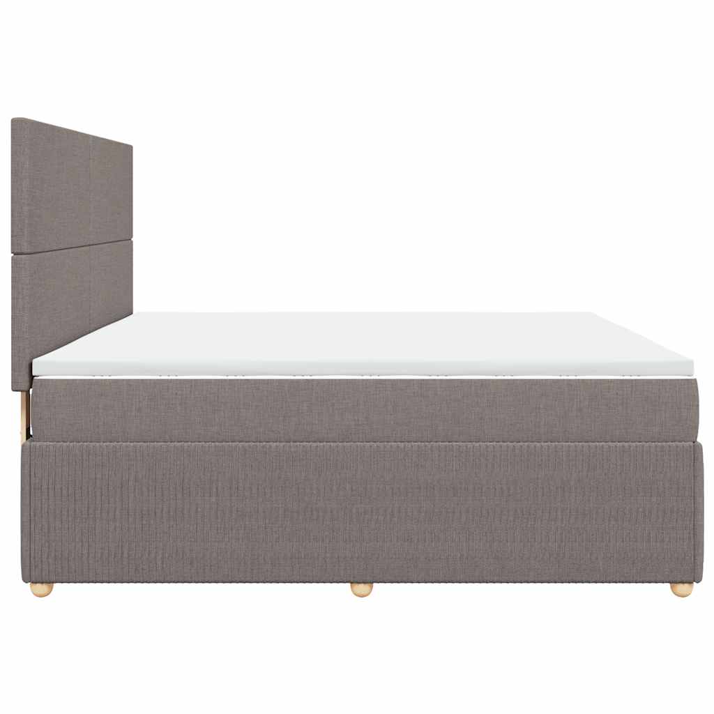 Sommier à lattes de lit avec matelas Taupe 180x200 cm Tissu - XIOS