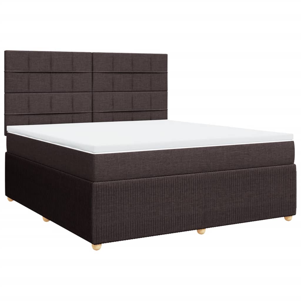 Sommier à lattes de lit avec matelas Marron foncé 180x200 cm Lits & cadres de lit vidaXL