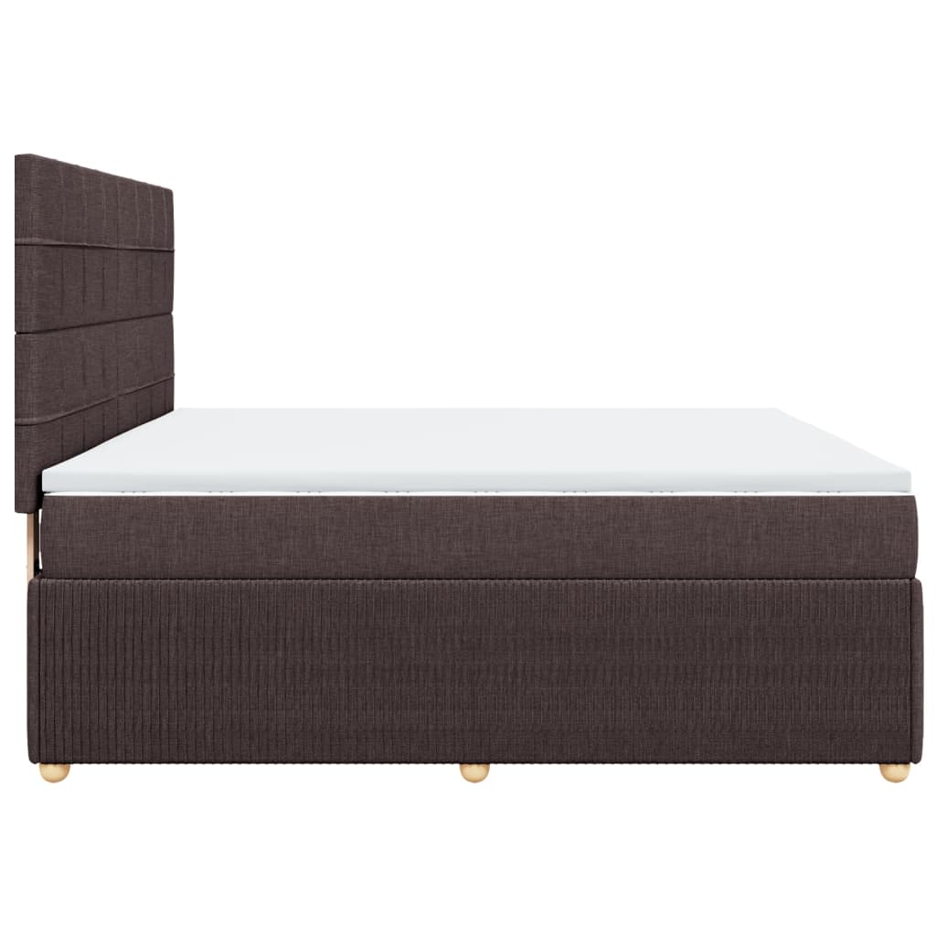 Sommier à lattes de lit avec matelas Marron foncé 180x200 cm Lits & cadres de lit vidaXL