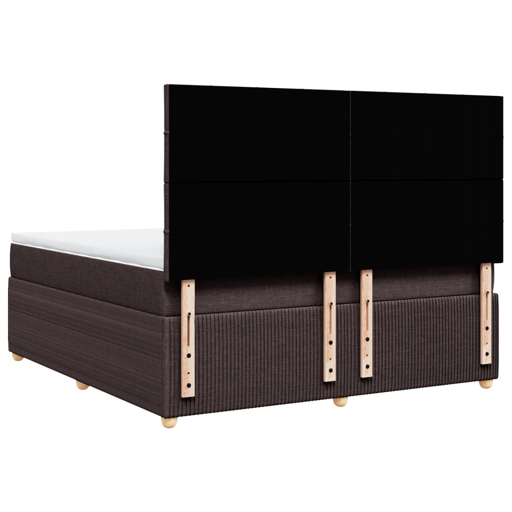 Sommier à lattes de lit avec matelas Marron foncé 180x200 cm Lits & cadres de lit vidaXL