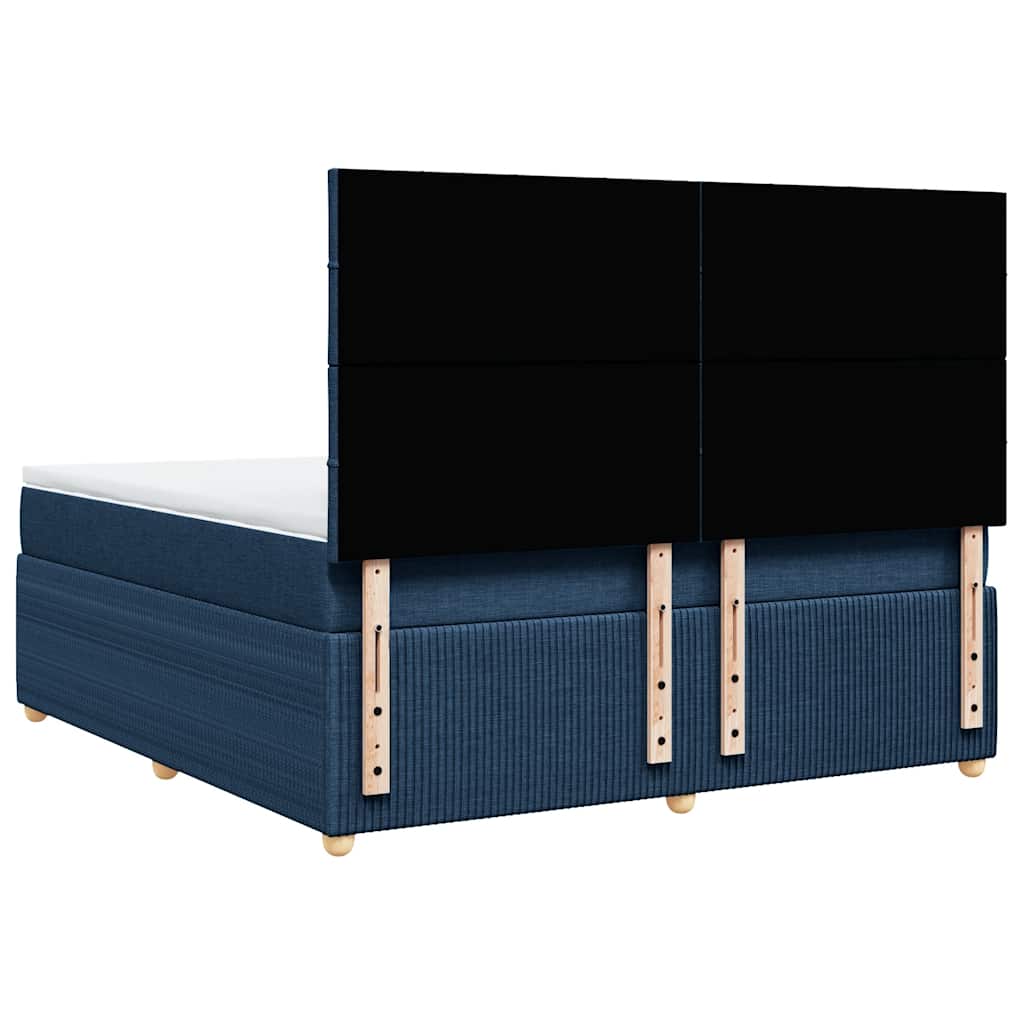 Sommier à lattes de lit avec matelas Bleu 180x200 cm Tissu - XIOS