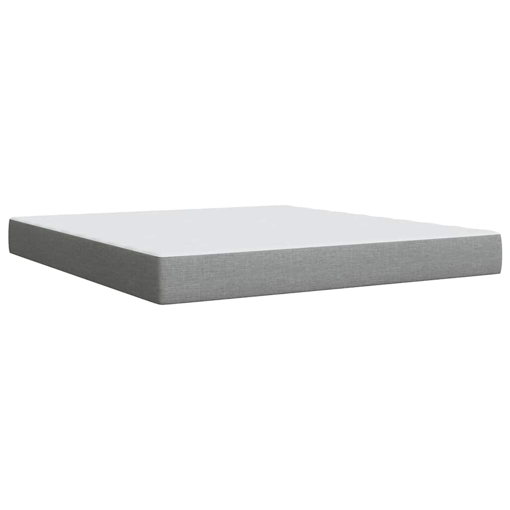 Sommier à lattes de lit avec matelas Gris clair 180x200cm Tissu - XIOS