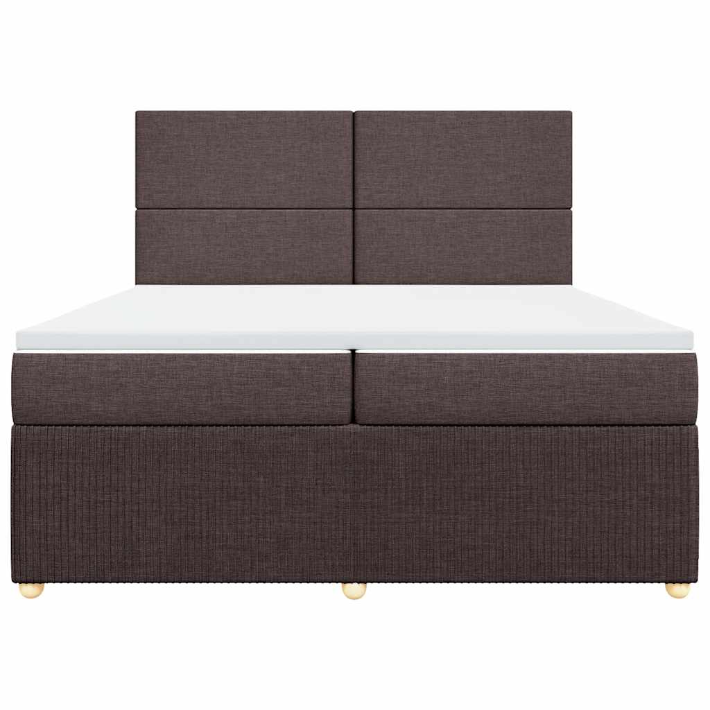 Sommier à lattes de lit avec matelas Marron foncé 200x200 cm - XIOS