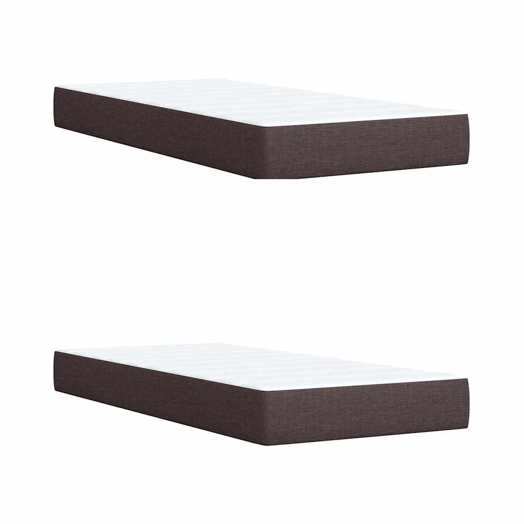 Sommier à lattes de lit avec matelas Marron foncé 200x200 cm - XIOS