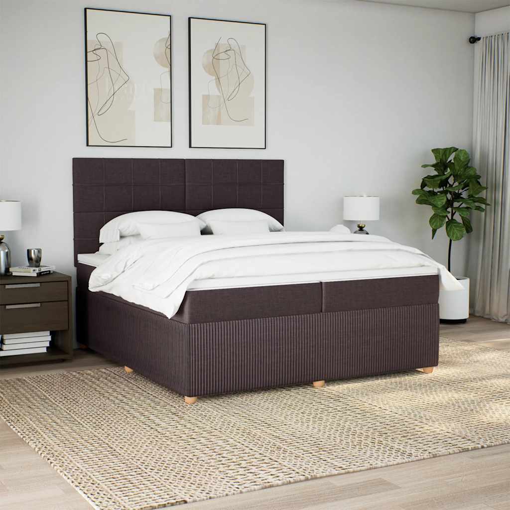 Sommier à lattes de lit avec matelas Marron foncé 200x200 cm - XIOS