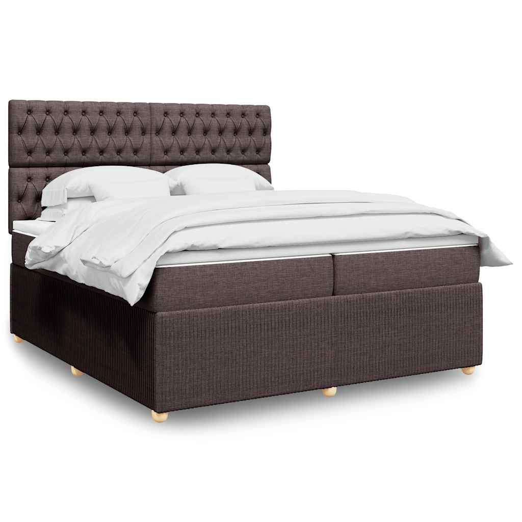 Sommier à lattes de lit avec matelas Marron foncé 200x200 cm - XIOS
